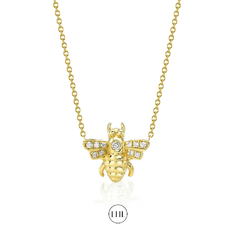 Diamond Honey Bee Necklace | Ready to Ship